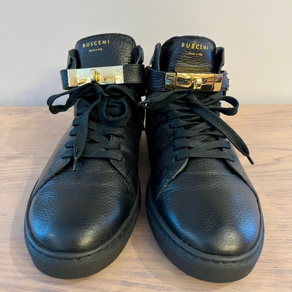 Buscemi Men’s Black And Gold Shoes